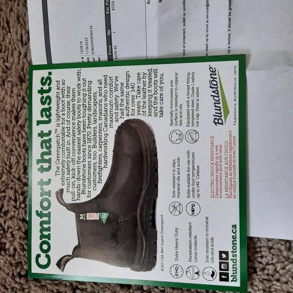 Blundstone Work & Safety Boot Waxy Rustic Black. Size 14 US - Picture 2 of 7